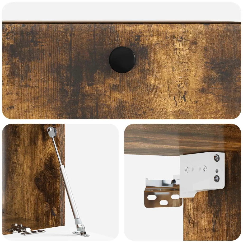 Mobile Porta TV da Muro 59,5 x 41 x 30 cm Rovere Fumo 899190