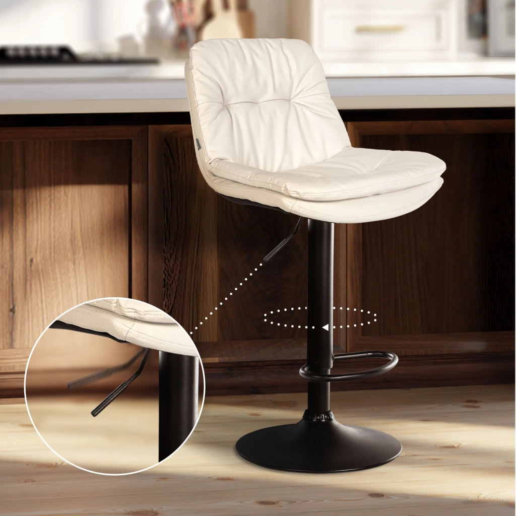Barhocker Laurel Kunstleder schwarz