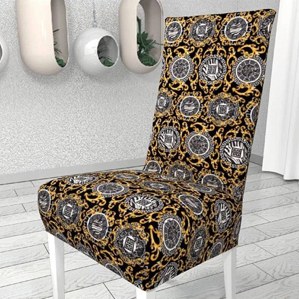 Trade Shop - 2 Pezzi Coprisedia Fodera Per Sedia E Schienale Fantasia In Stampa Digitale 3d -