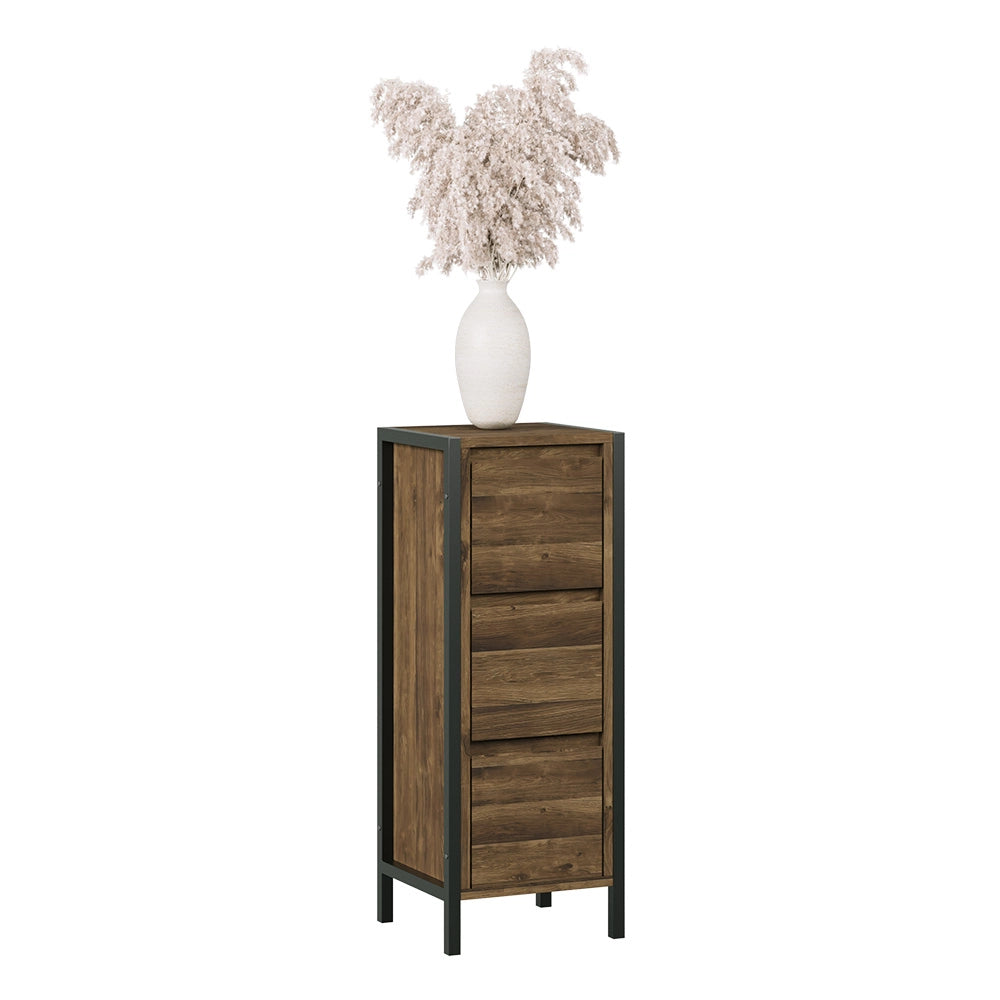 Vicco mobiletto bagno Quercia/nero 30 x 80 cm con 3 cassetti