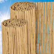 Matta di Rattan Naturale 120x600cm Resistente al Tempo - Per Interno Esterno Balcone Terrazza Giardino - Schermo del Vento Tinteggiatura della Vista Protezione della Vista - S36 di Bambù