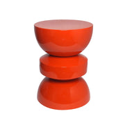 Tavolo d'appoggio in metallo effetto glassy, 44,5cm, arancione