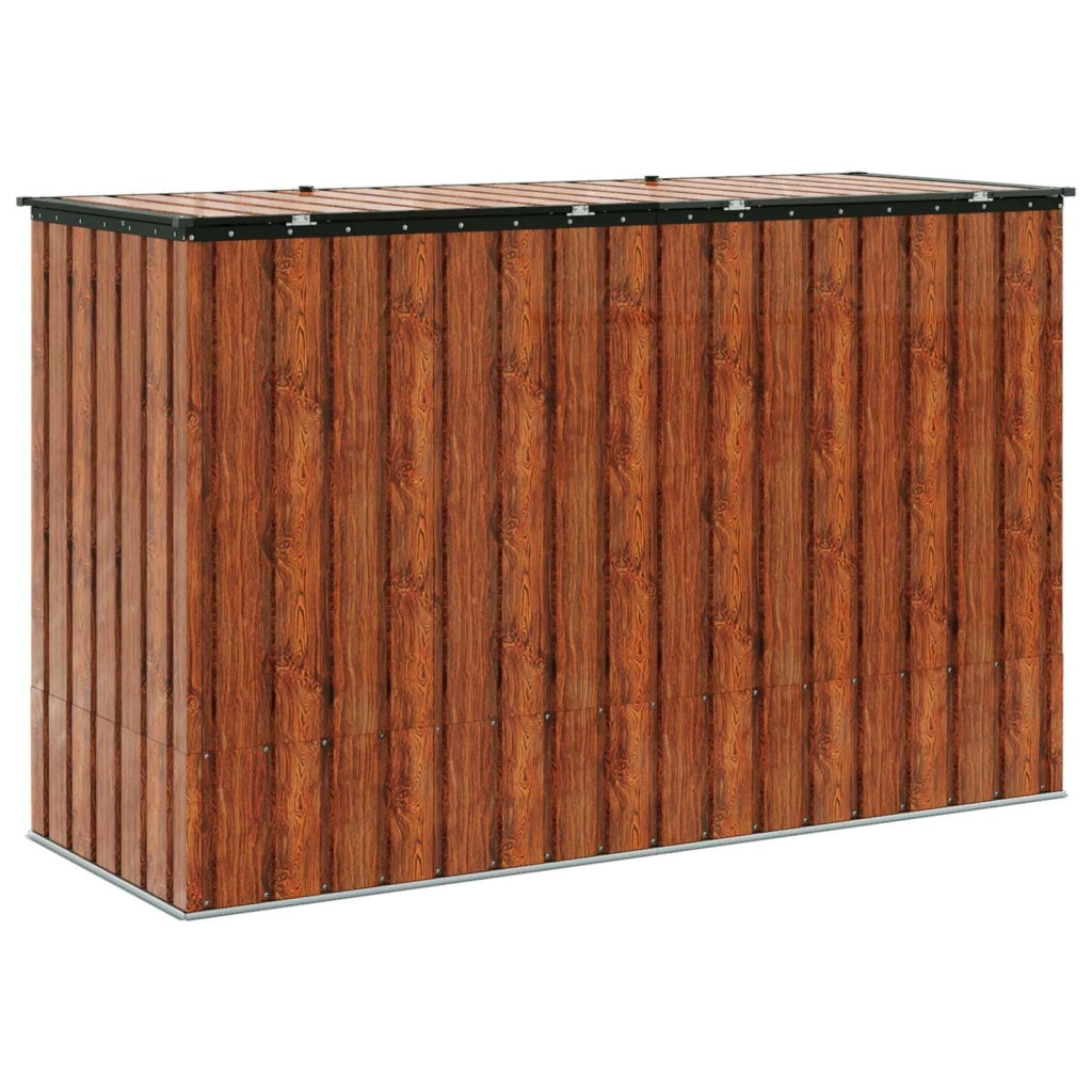 Scatola di Stoccaggio per Giardino Marrone 214 x 82 x 132 cm 42011286