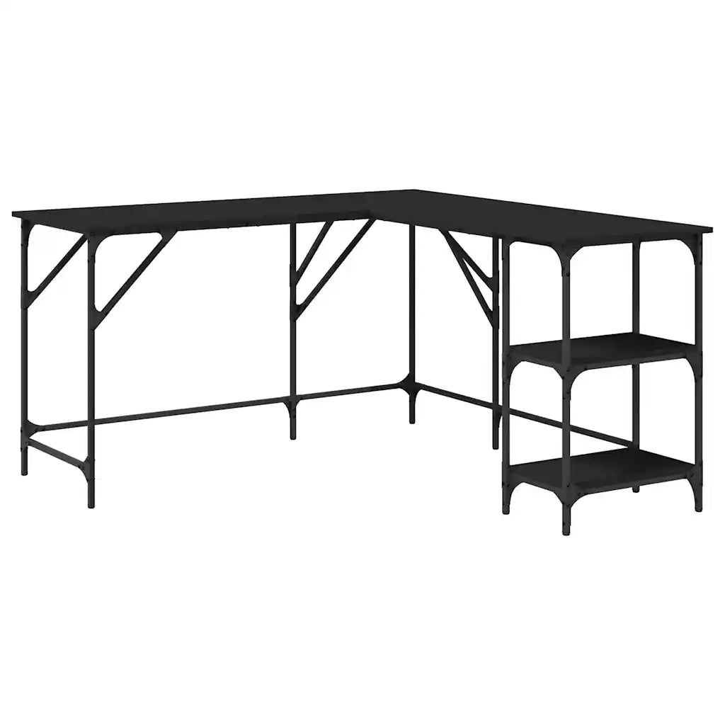 Scrivania Nera 139x139x75 cm in Legno Multistratocod mxl 108587