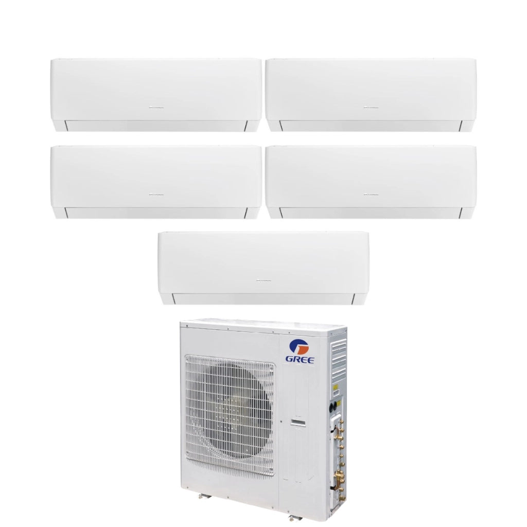 Climatizzatore Condizionatore Gree Penta Split Inverter serie PULAR 12+12+12+12+12 con GWHD(42)NK6LO R-32 Wi-Fi Integrato 12000+12000+12000+12000+12000