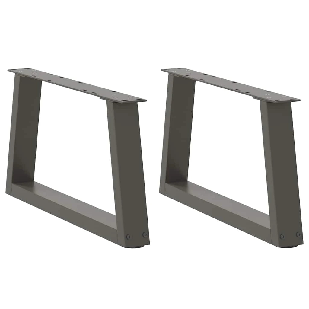 Set di 2 gambe pratiche e geometriche per tavolino da caffè 60 x 30 cm finitura moderna in acciaio antracite 02_0056830