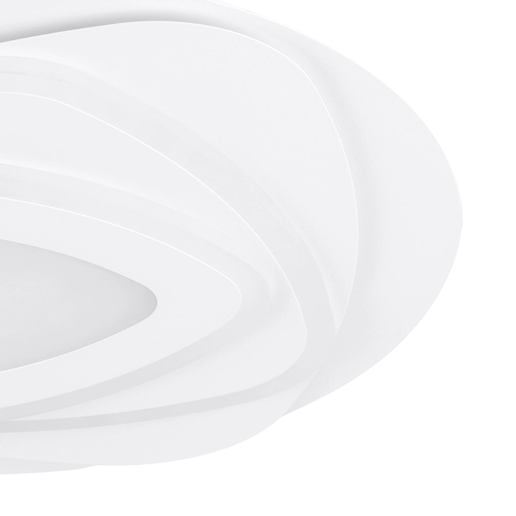 Plafoniera Contemporanea Palagiano Acciaio Bianco Luce Led Integrato 21W