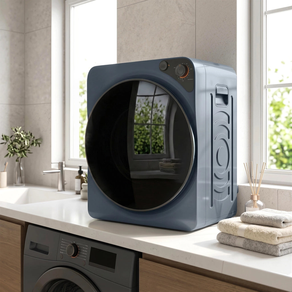 Asciugatrice a condensazione 5 kg 1000 W ¨C Minimal ¨C Acciaio inox blu