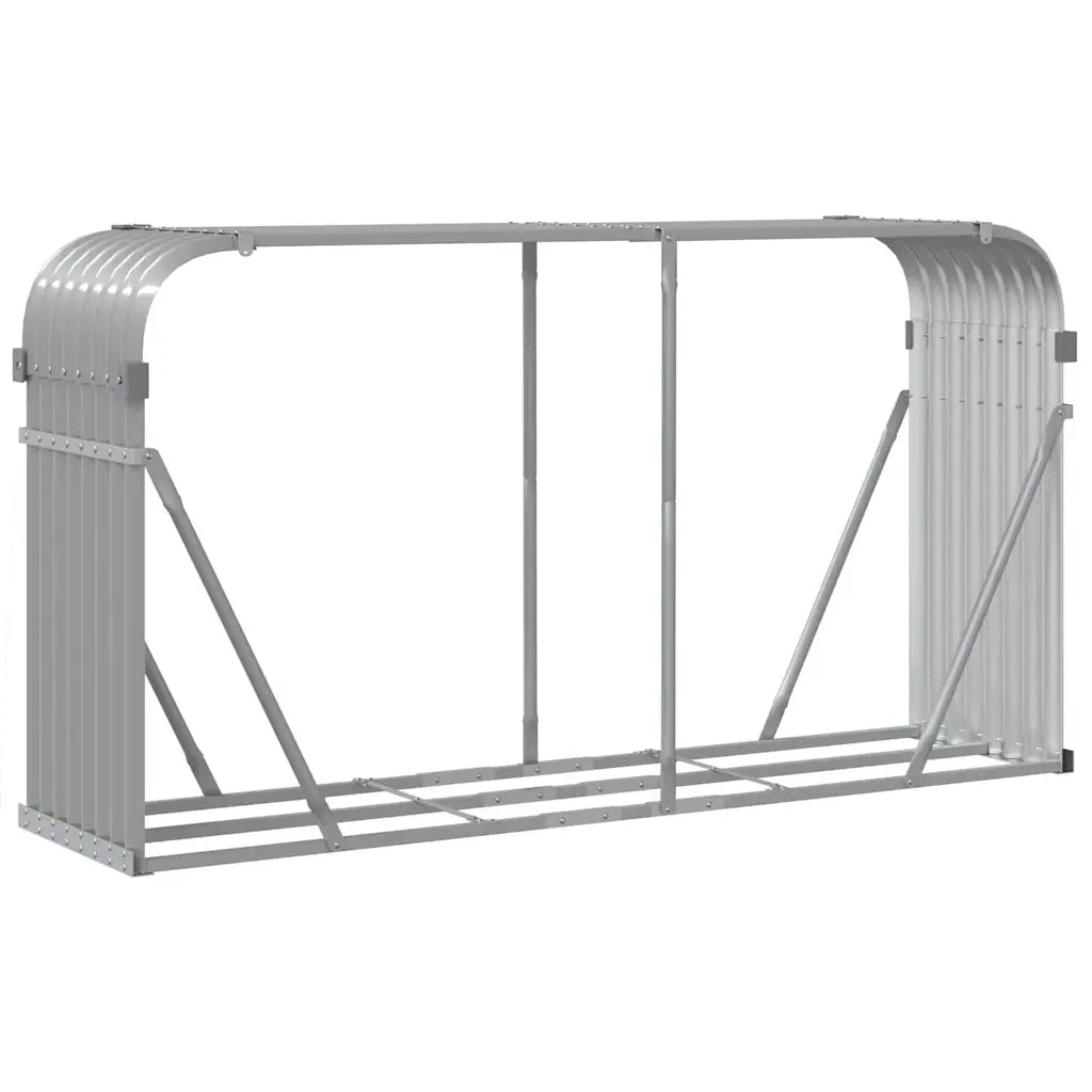 Portaceppi Grigio Chiaro 180x45x100 cm in Acciaio Zincato 364554