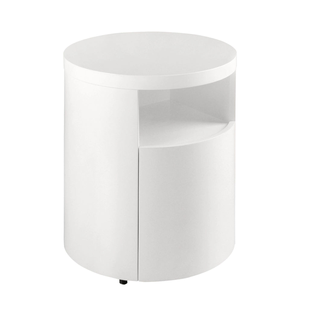 Comodino in legno bianco