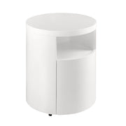 Comodino in legno bianco
