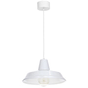Lampada a sospensione loft Class bianca Ø36 E27 Luminex