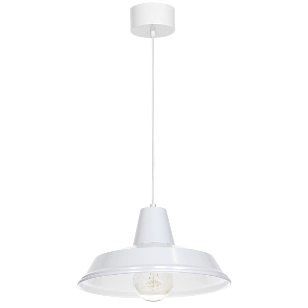 Lampada a sospensione loft Class bianca Ø36 E27 Luminex