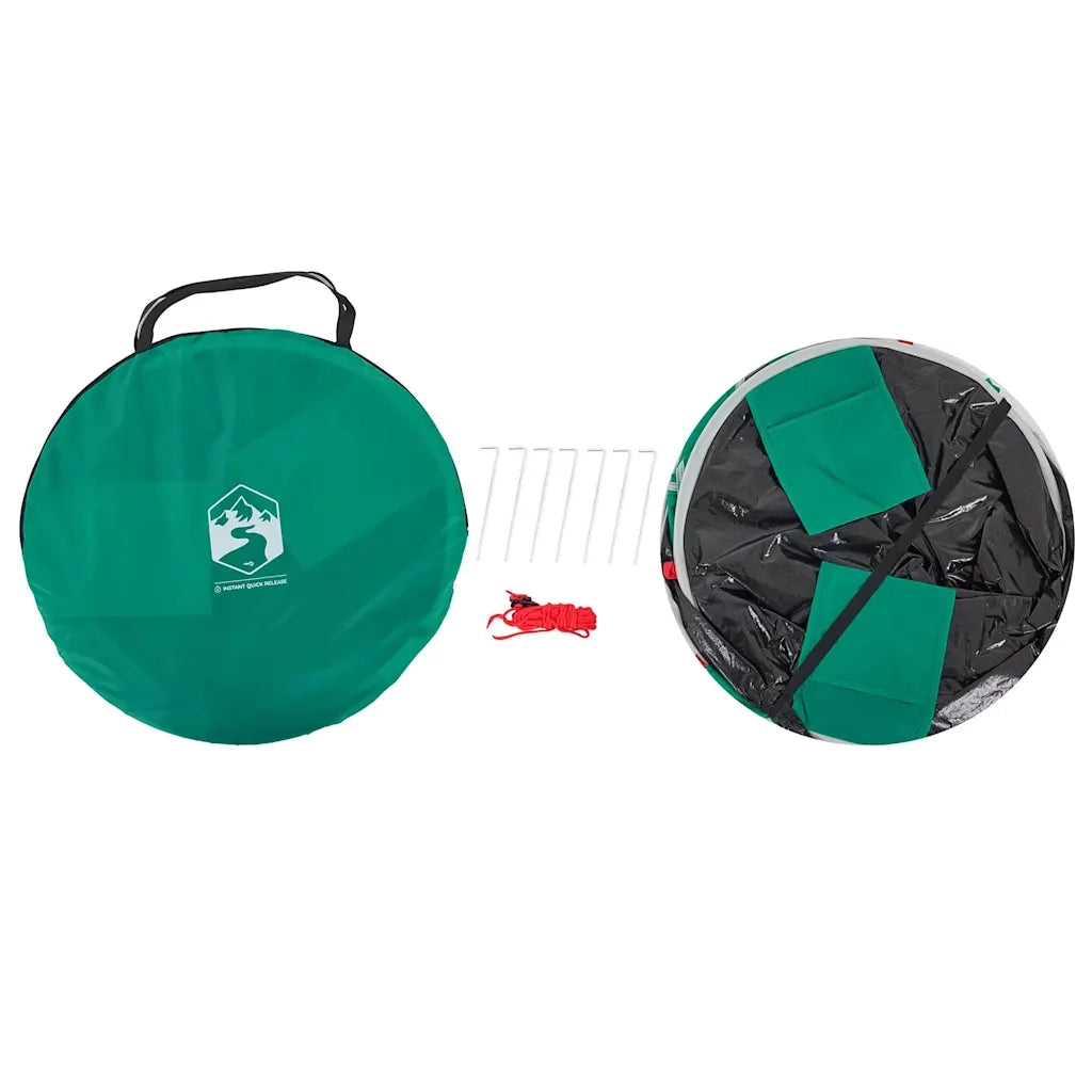 Tenda da Spiaggia 2 Persone Pop-Up Verde Mare Impermeabile 4004159