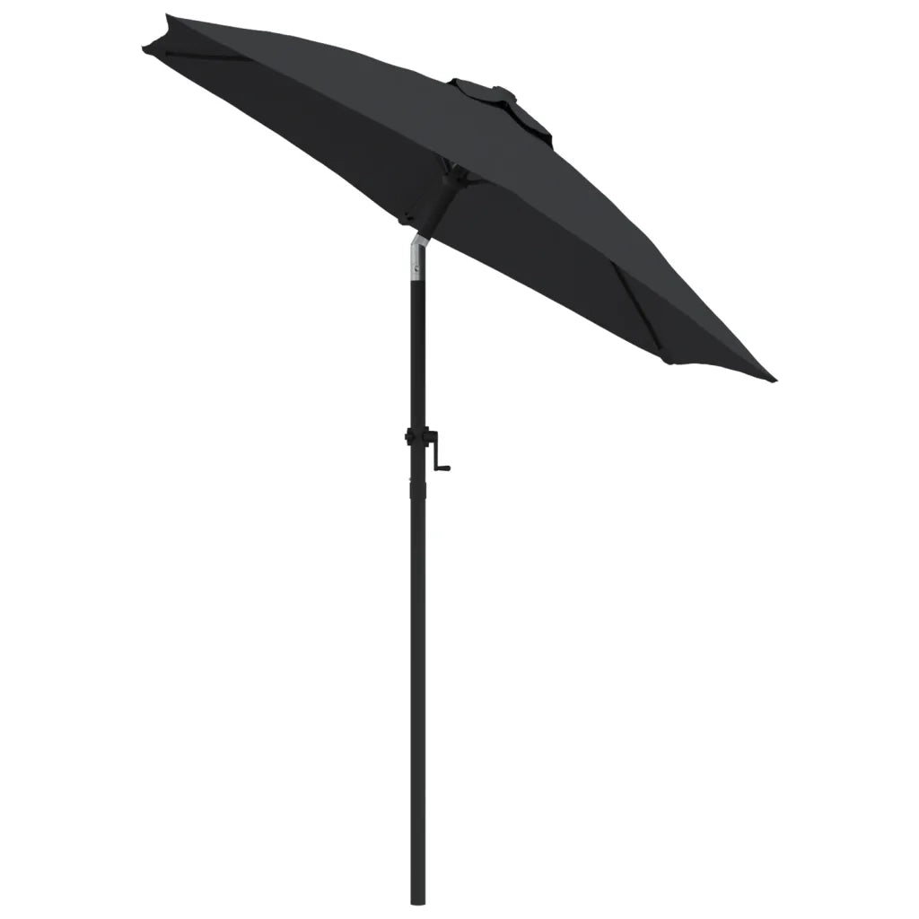 Ombrellone Nero 200x211 cm in Alluminio