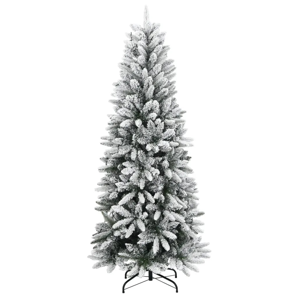 Albero di Natale | Decorazioni natalizie Artificiale con 300 LED e Neve Floccata 180 cm