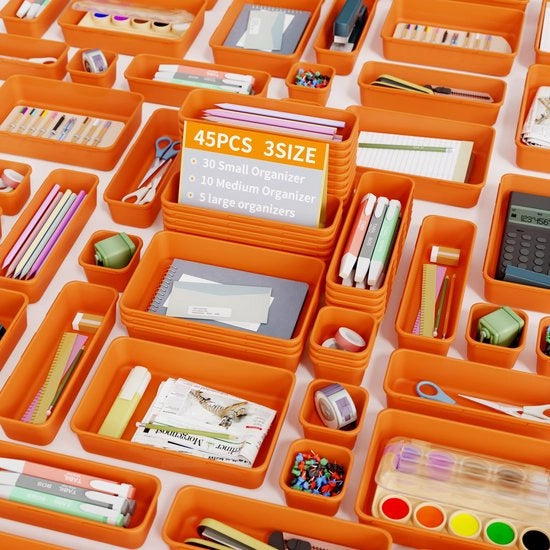 Organizzatore per oggetti 45 pezzi - Arancione