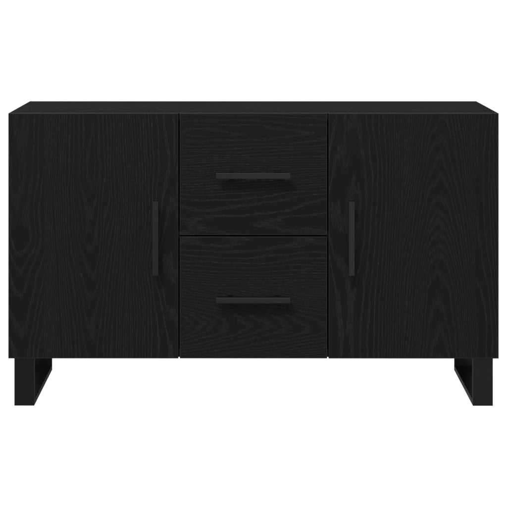 Sideboard  Nero Rovere 100x36x60 cm Legno ingegnerizzato