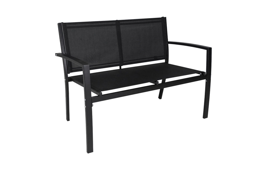 Set salotto da giardino in textilene nero, salotto da esterno - Capri - ST10CA