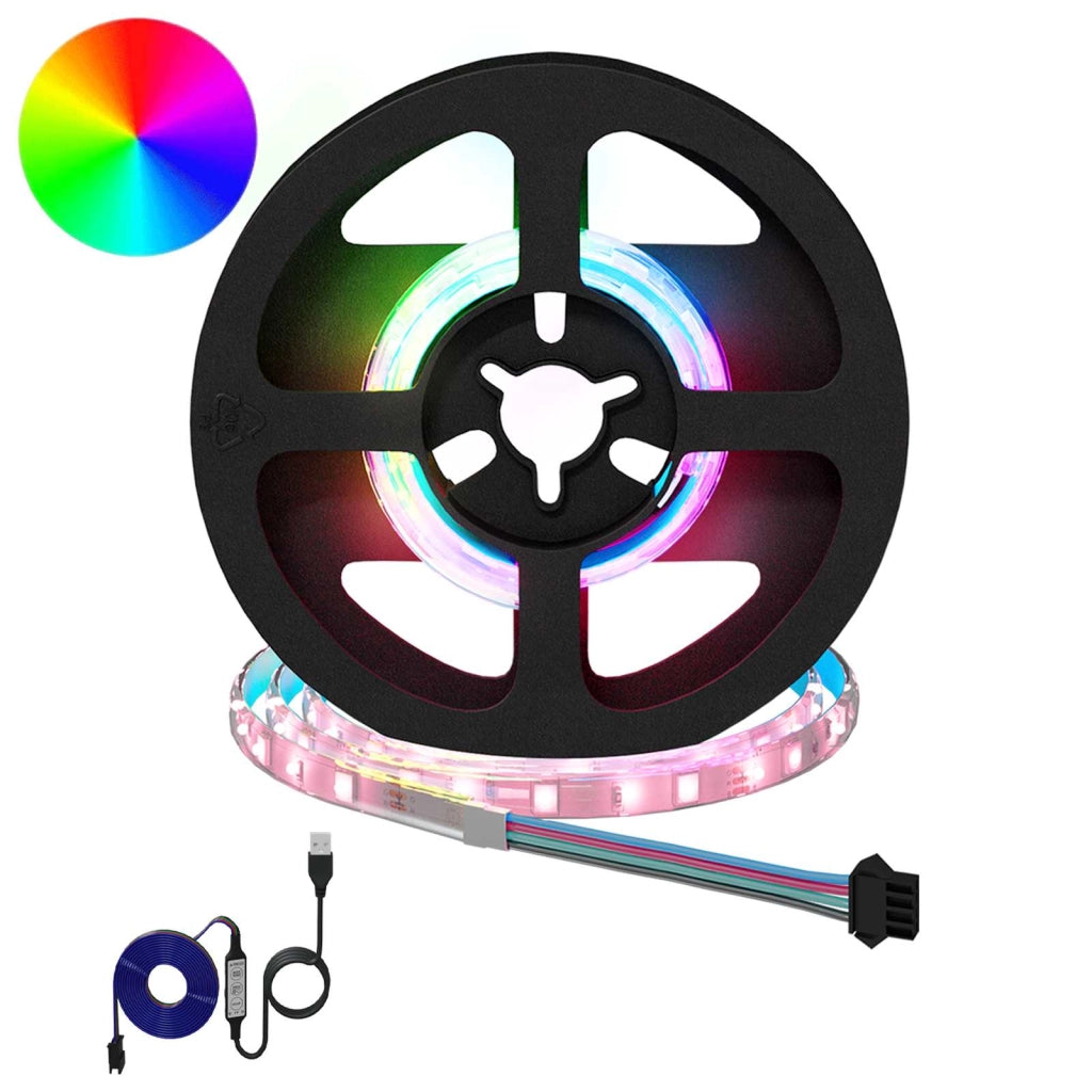 Set di 4 moderne strisce LED flessibili per l'illuminazione decorativa degli interni 25 x 0,8 x 0,3 cm plastica nera 02_0056343