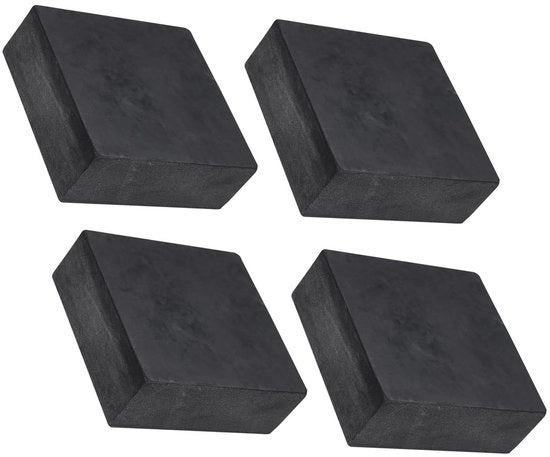Pads antirumore 4 pezzi - Gomma - 100 mm x 100 mm x 40 mm - Antiscivolo - Prestazioni di assorbimento - Isolamento antirumore - Resistente ai graffi - Tappeti di isolamento antirumore