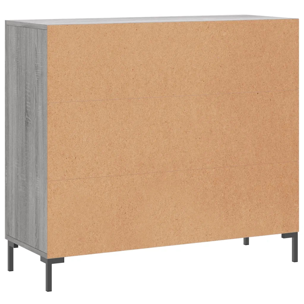 vidaXL Credenza Grigio Sonoma 90x34x80 cm in Legno Multistrato