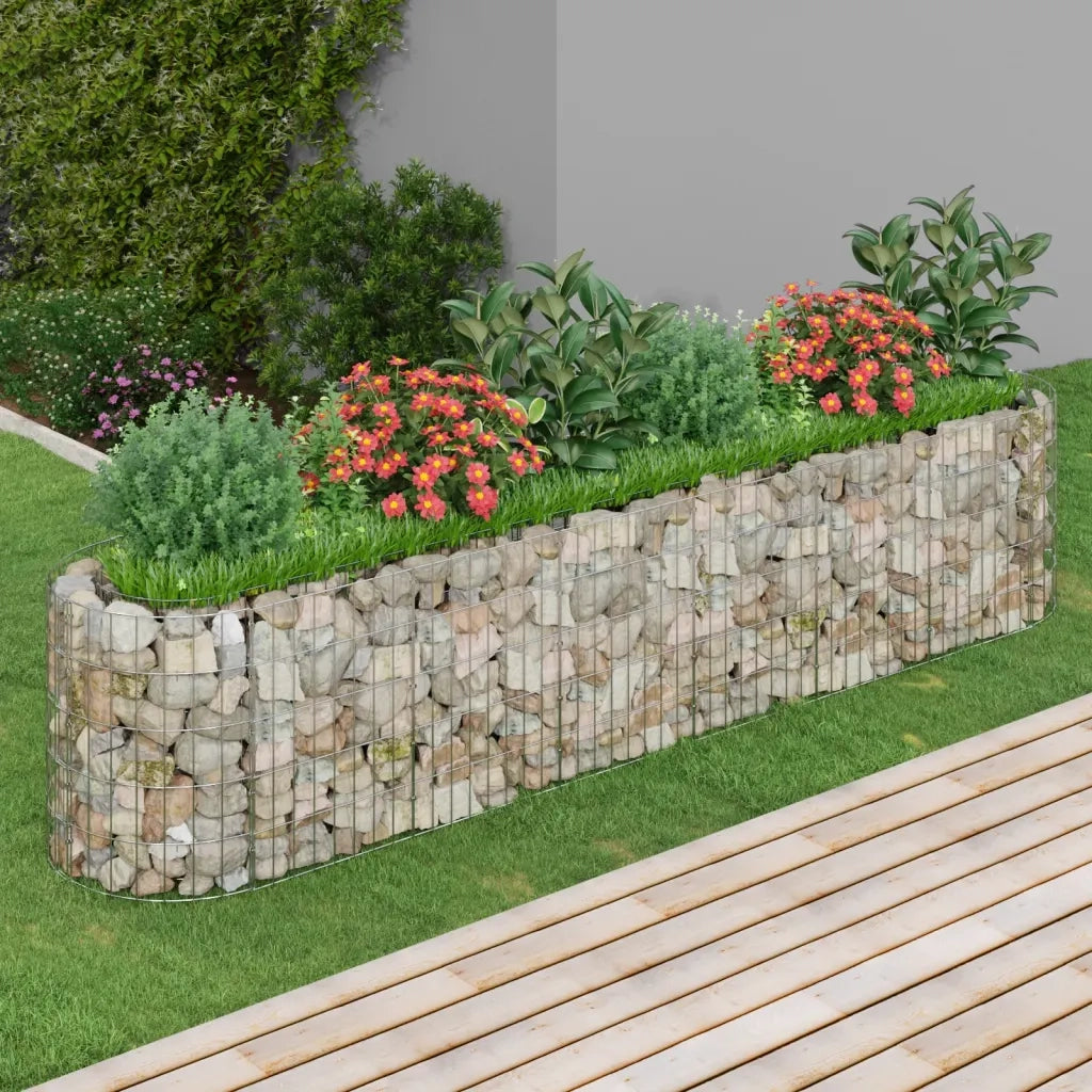 Gabbione con Letto Rialzato in Acciaio Zincato 260x50x50 cm 152026