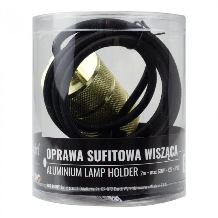 Lampada a sospensione tubo oro 1xE27 Ecolight