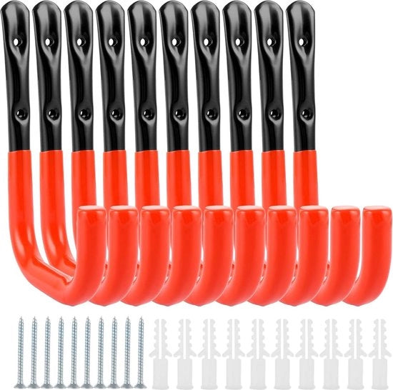Hanger per parete 20 x 14 cm - Set da 10 - Sostegno per scala a muro da parete pesante