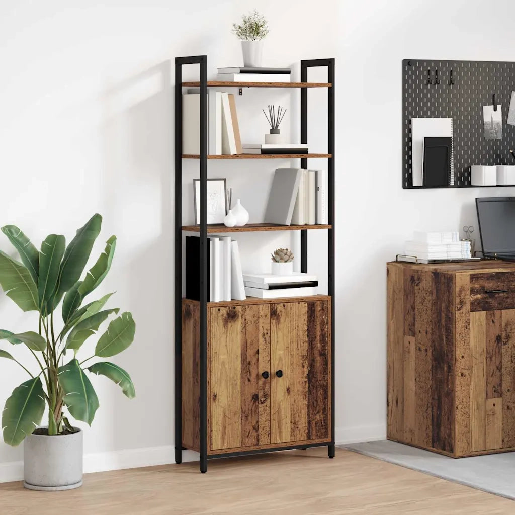 Armadio per Libri Legno vecchio 60 x 24 x 161 cm
