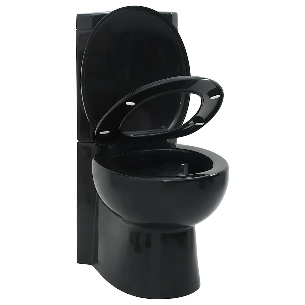 Vaso WC in Ceramica da Bagno ad Angolo Nero CFW9193059
