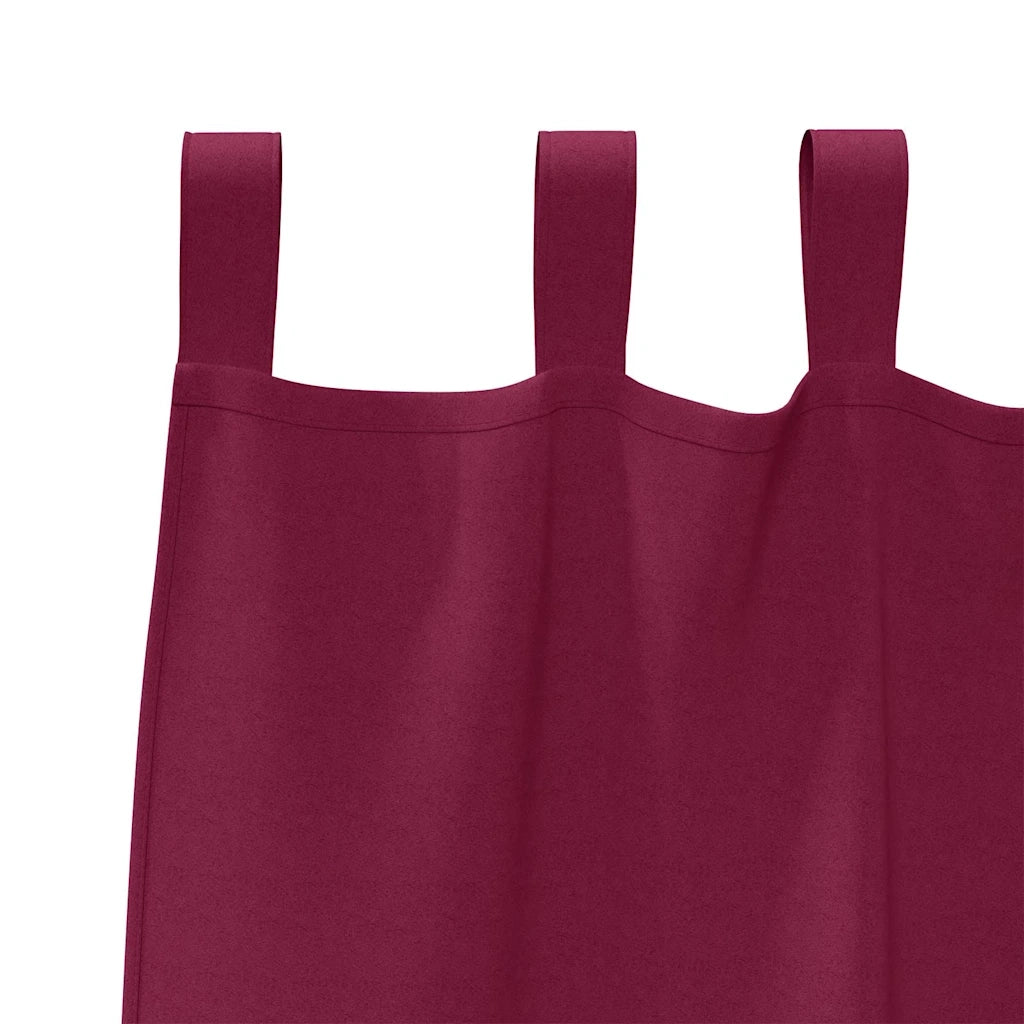 Tende Blackout con Anelli 2 pcs Rosso Vino 175 x 140 cm 4107574