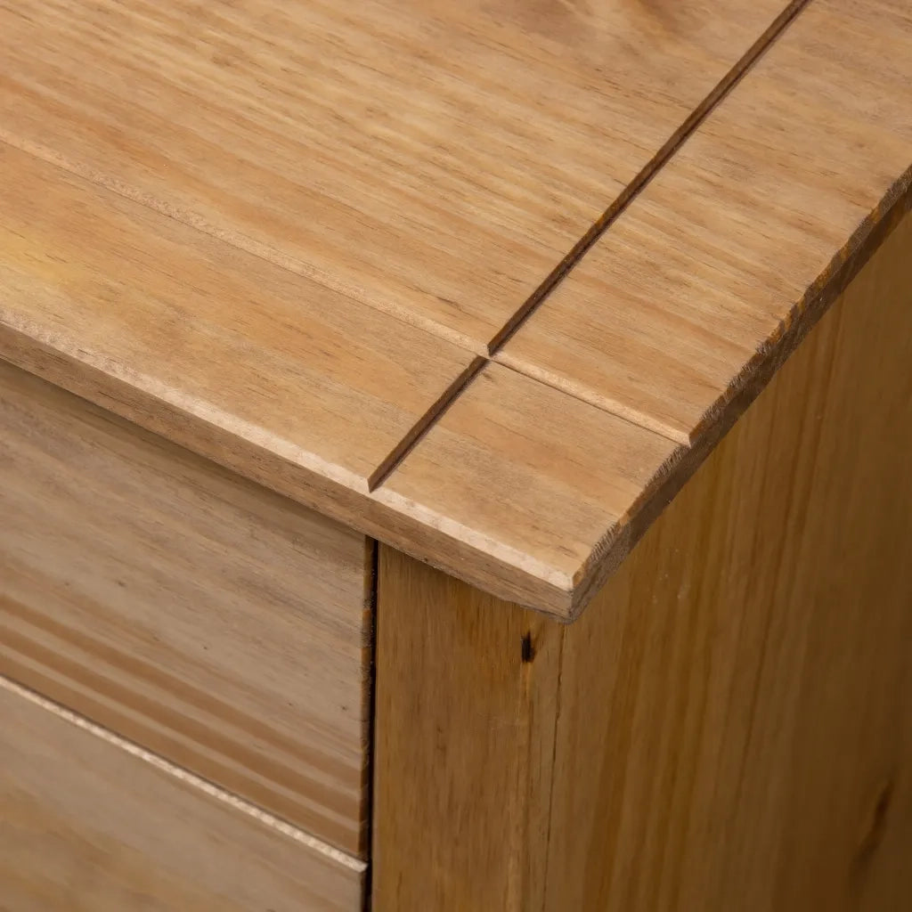Comodino | Armadio da Notte | Mobiletto da notte 46x40x57 cm in Legno di Pino Panama Range