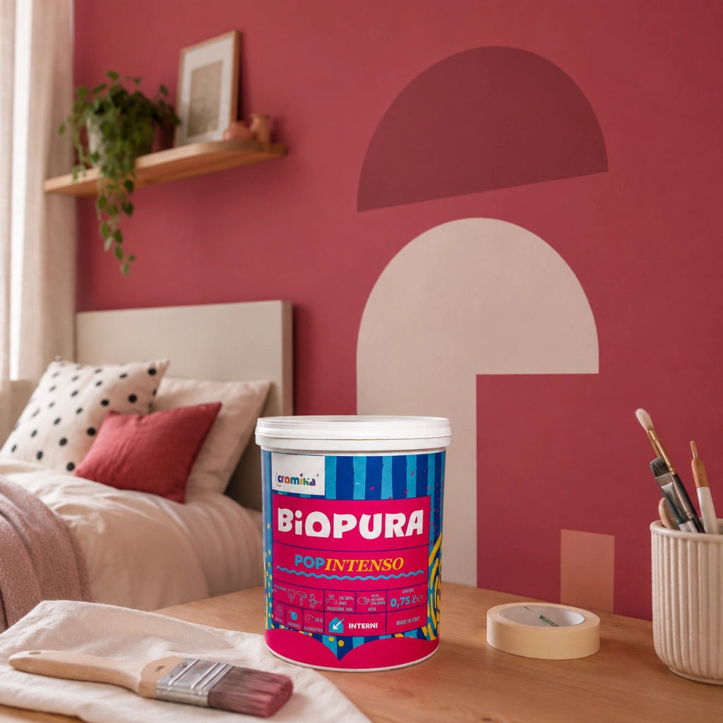 Popintenso palestra e decori interni pittura murale lavabile e coprente cromika *** formato 0,750 lt, colore- anguria...