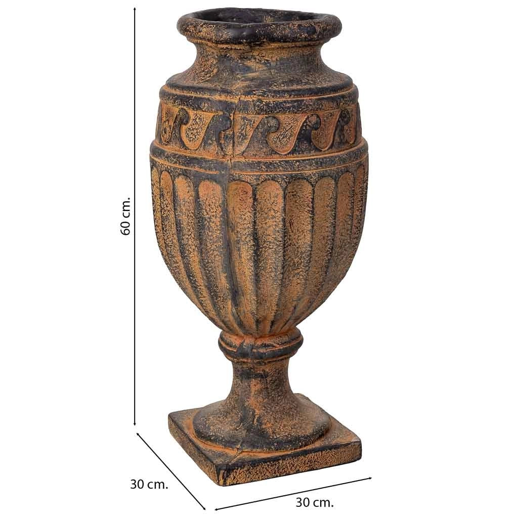 Fioriera decorativa in pietra, 30x30x60h cm