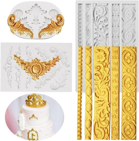 Set di Fondant in Silicone Premium - Rinnovabile - 3 pezzi - Decorazione per Dessert e Cupcake Topper