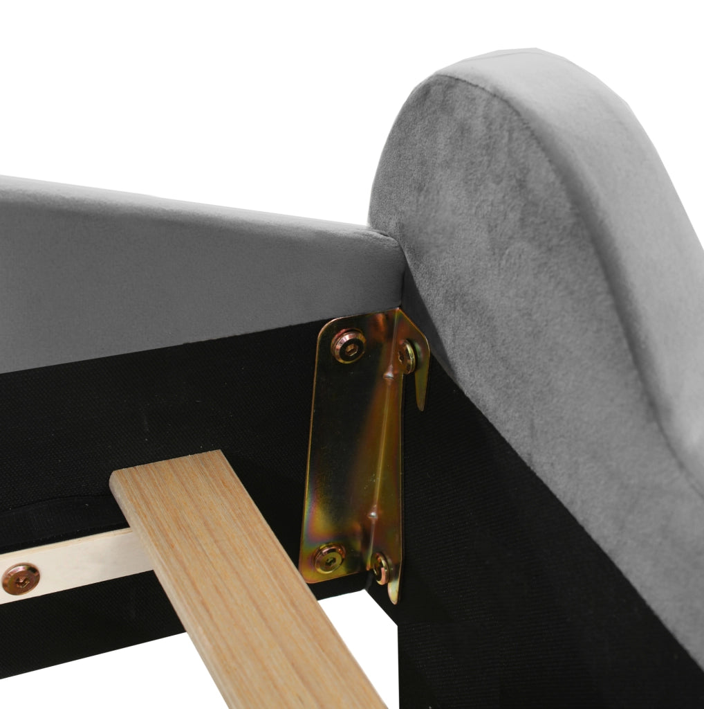 LETTO imbottito a forma di orso 90x200 cm grigio