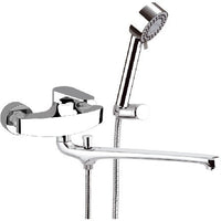 Rubinetto lavabo/vasca con canna fusa e deviatore, con kit doccia serie class line