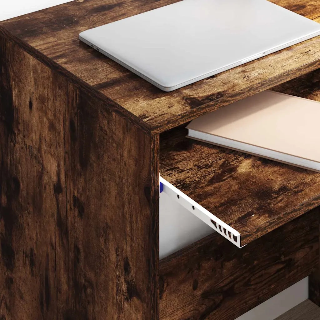 Scrivania | Tavolo da Ufficio Rovere fum¨¦ 77.5 x 43 x 79 cm Legno multistrato