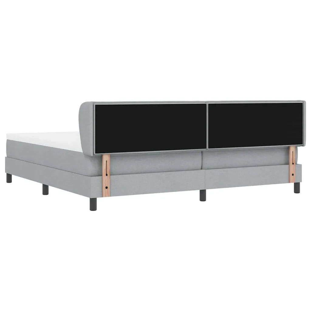 Letto a molle con materasso Grigio chiaro 200 x 200 cm Tessuto 3339982