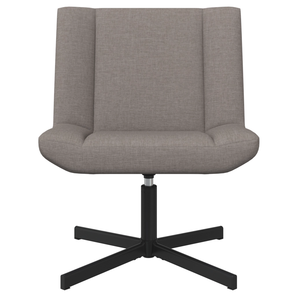 Sedia d'Accent Tortora Tessuto, Base in Metallo Standard