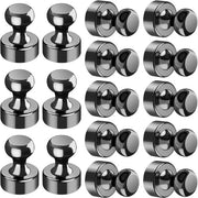 Magnetodi neodimio, magneti forti, mini magneti, magneti per lavagna bianca, lavagna, ufficio, bacheca, casa, cucina, holder per note, officina, porta frigorifero, nero, 16-pack