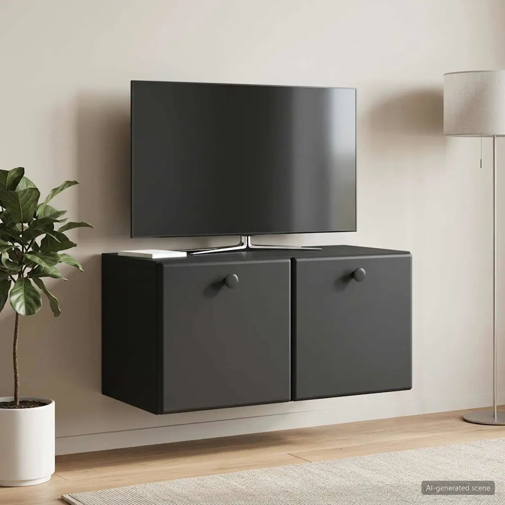 Mobile Porta TV da Muro 59,5 x 31 x 30 cm Nero 899216