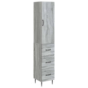 Set di armadi 2 pcs Sonoma grigio 33 x 34,5 x 90 cm