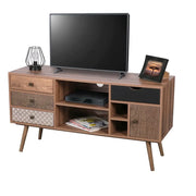 Mobile TV collezione ALTA colore quercia con 4 cassetti - Design scandinavo e pratici vani di stoccaggio