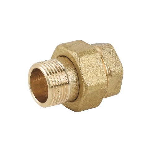 RACCORDO DIRITTO 3 PZ MF CON O-RING IN OTTONE GIALLO- 3/8- senza- pezzi 1