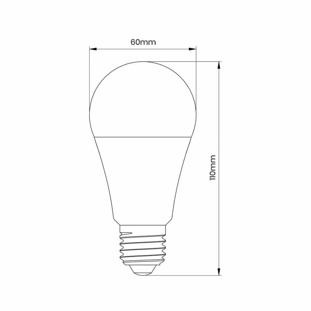 Lampadina LED 9W E27 3000K 820lm dimmer sensore crepusc.