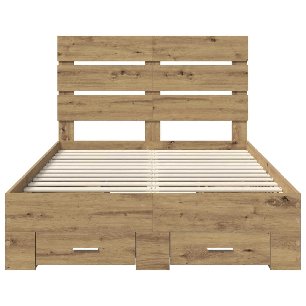 Struttura del letto Rovere artigianale 120 x 190 cm