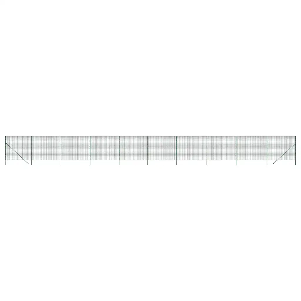 Recinzione da Giardino | Recinzione Metallica Verde 1,4x25 m in Acciaio Zincato