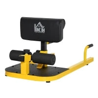 Macchina per Squat 3 in 1 Regolabile con Piedini Antiscivolo, 50x97x44.5-56.5cm, Giallo